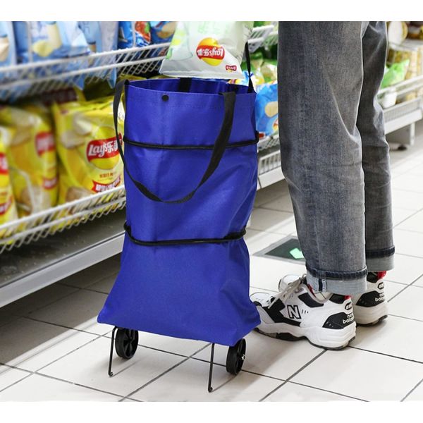 Laundry Utility Big Capacity Grocery Shopping Cart Lightweight Folding Waterproof Insulated Shopping Trolley