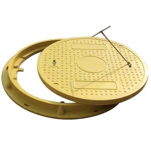 EN124 Certified BMC FRP Manhole Cover With High Load Capacity For Industrial And