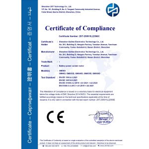 Shenzhen Galime Electronics Technology Co., Ltd. Certifications