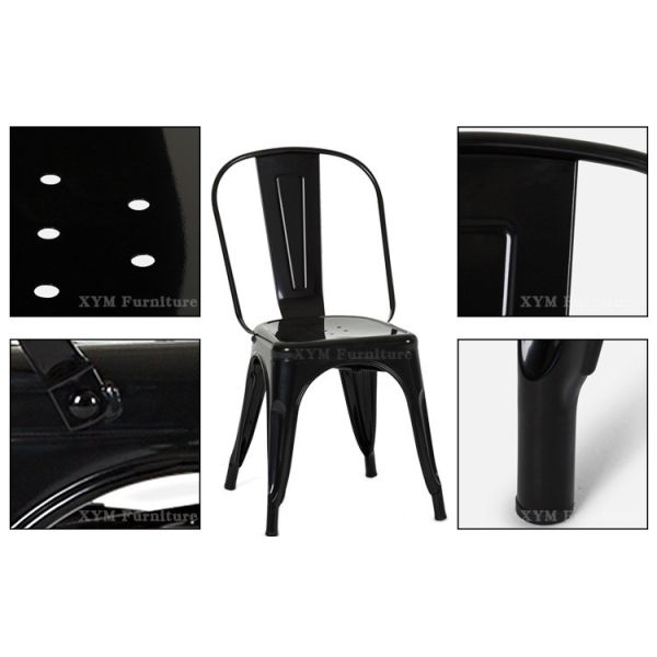 Colorful Outdoor Cafe Poly And Bark Trattoria Side Chair Steel Metal Tolixs