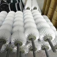 Brush de rolos industriais de eixo de metal resistente ao desgaste de fio de nylon para limpeza