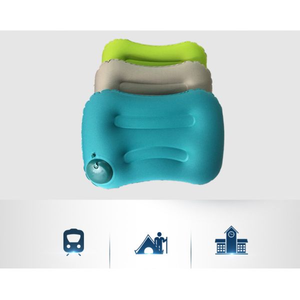 Push Type Travel Sleeping Pillow , Office Leisure Inflatable Portable Pillow