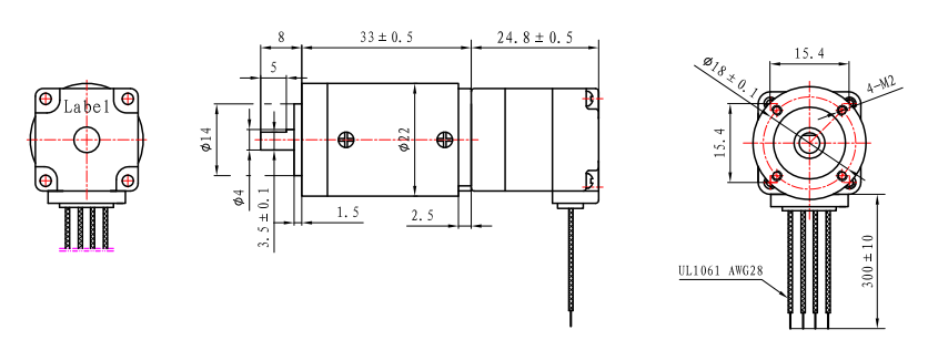 NEMA 8 Casun 20x20x24.8mm зацепил Stepper мотор с планетарной коробкой передач