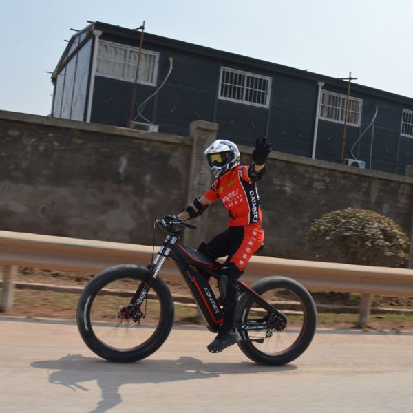 Max Speed 30-50Km/h Customised Carbon Fibre Long Range 26*4 Fat Tyre Mountain E-Bike