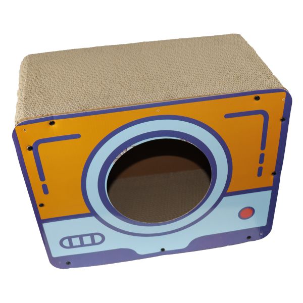 Милая картонная коробка игрушки Scratcher кота царапая игру ослабляющ 44x22x34CM