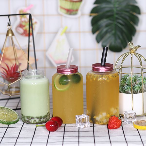0.5kg Milk Tea Bottles Modern Medium Capacity Designed for Beverage Packaging and Delivery Services