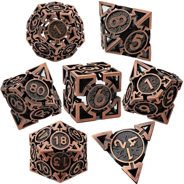 Arrow Hollow Metal Dice Suit Multi -Faceted DND Dungeon And Dragon