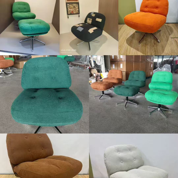 Modern Minimalist Single Seat Lazy Lounge Chair Office Chair Home Living Room Swivel Sofa Chair Recliner Eco-Friendly AcreECO