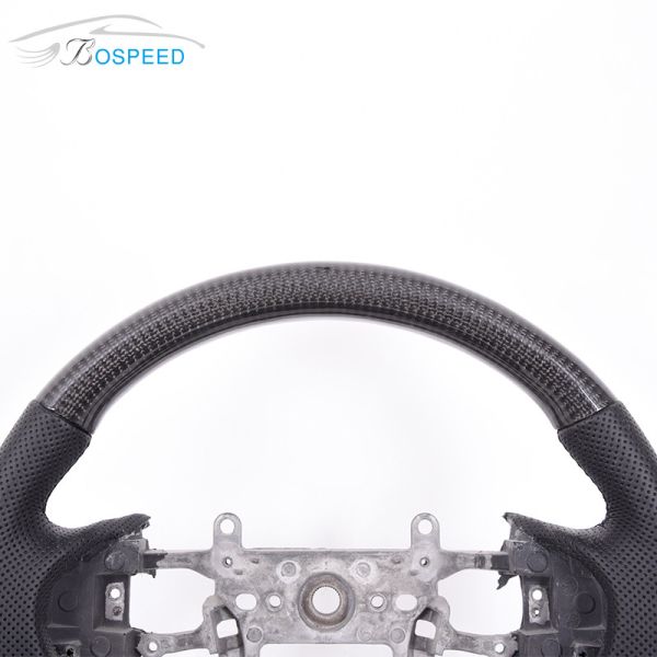 OEM Round Racing Honda Carbon Fiber Steering Wheel Plain Weave Black