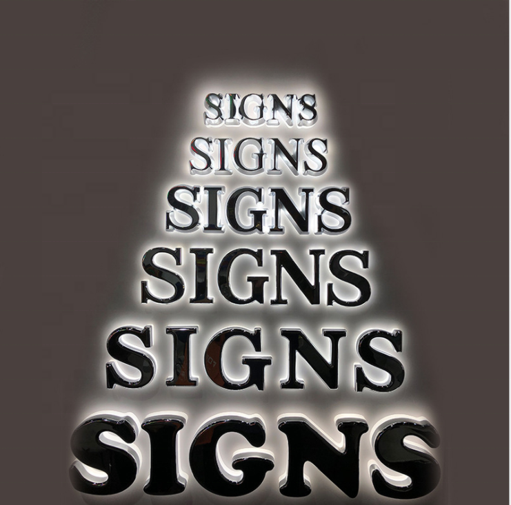 Знак в гостиничном номере с подсветкой от нержавеющей стали для индивидуального дизайна