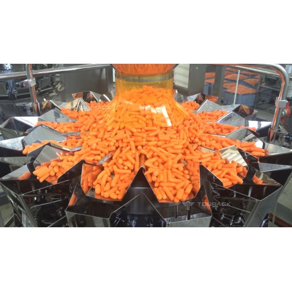 SS316 веся морковь младенца кресс-салата 500g салата машины завалки вертикальную веся паковать обнаруживающ машину