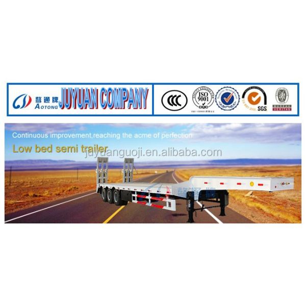 Механическая/Воздушная подвеска низкая плоская кровать/низкий мальчик полуприцеп для грузовиков с вместимостью 60 тонн