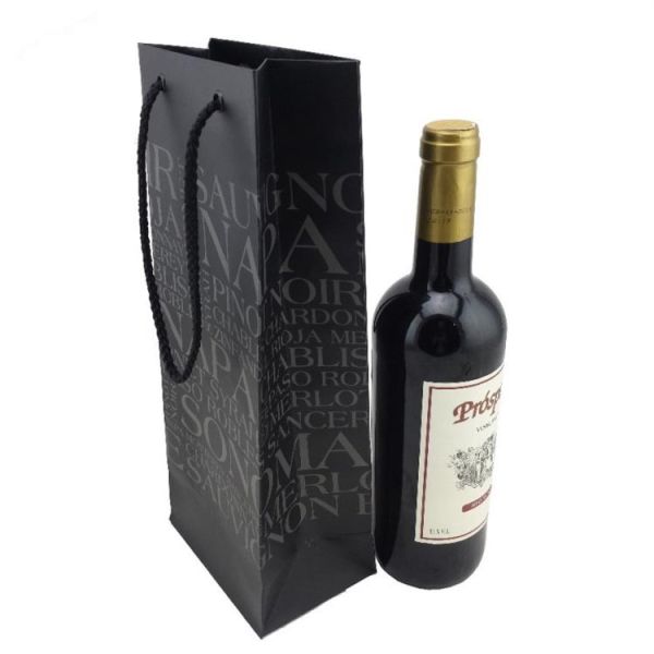 black wine paper bag red wine gift bag two bottle wine shopping bag