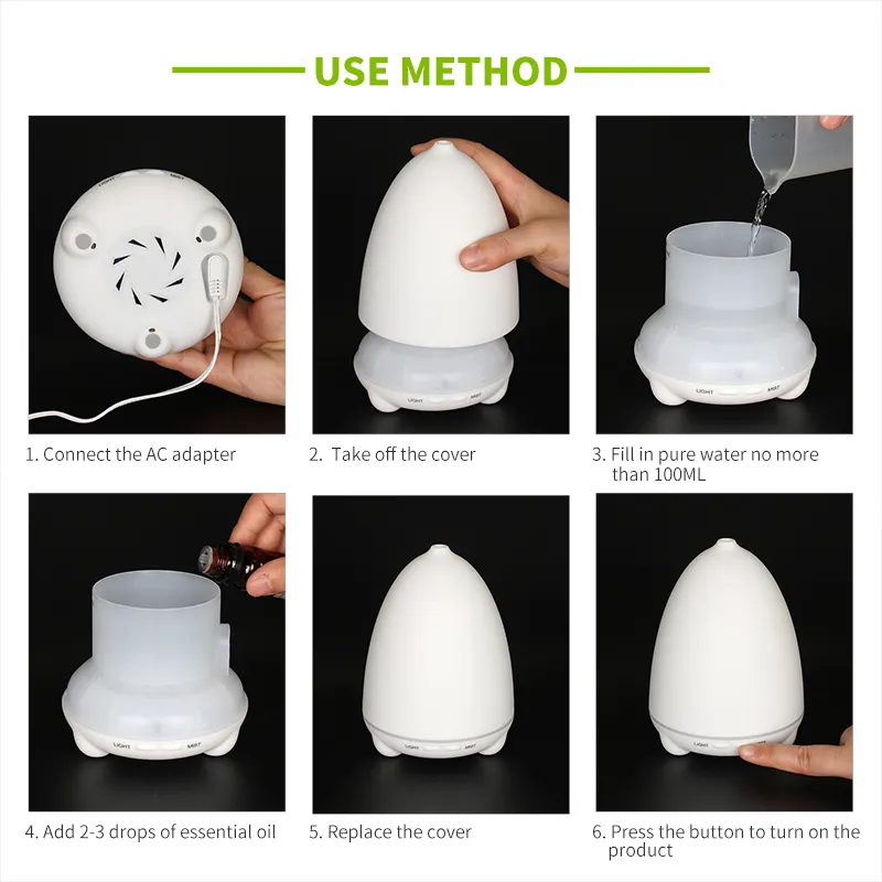 Classic Style 100ml Electric Aroma Air Essential Oil Diffusor Aromi Difuser Ultrasonic Water Atomizer Ultrasonic Aroma Sprayer
