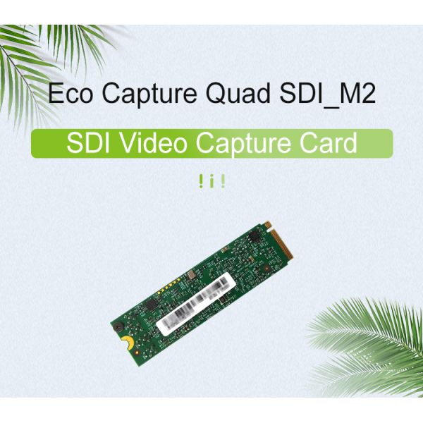Resolution Video Capture Board Eco Capture Quad SDI M.2-6904 with 4-Channel SDI Input