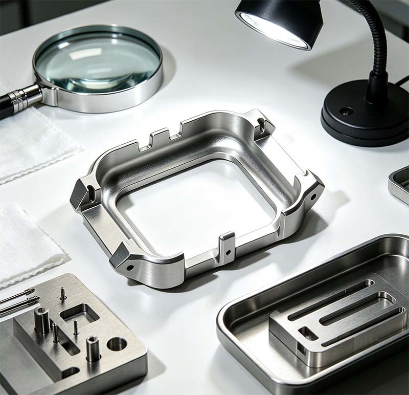 Custom CNC Machined Grade 5 Titanium Alloy Smart Watch Bumper Case with Fine Wire Draw Brushed Finish