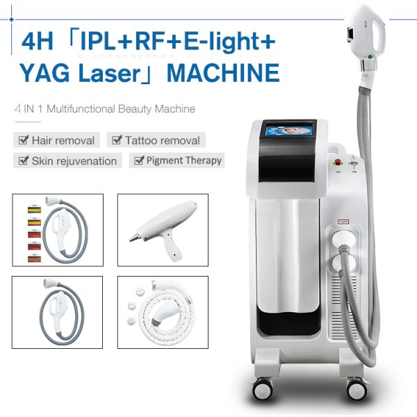 4 In 1 IPL Hair Removal Machine , IPL RF Beauty Equipment Without Any Pain