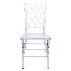 Clear Dining Chairs Crystal Transparent Seat, Modern Dining Chairs, Side Chairs for Wedding Party Event Reception