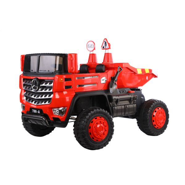 Электрические игрушки 2 места Вождение на строительном грузовике Автомобиль для детей Возраст от 2 до 12 лет