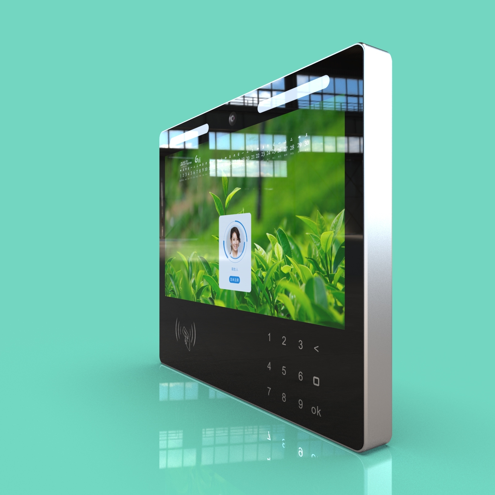 13.3 Wall Mount Face Recognition Keypad & Card Access Control Terminal