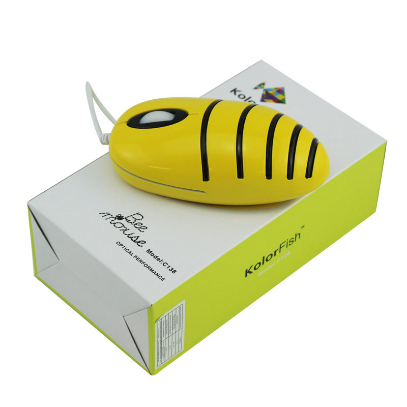 Fashion Bee Design 800 DPI 1.5m Cable Optical Mouse, Wired Or Wireless Mouse