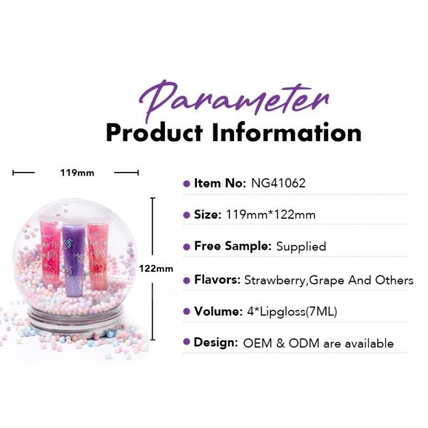 Customizable 4 Colors Essence Lip Gloss Liquid Lip Oil 7ml Long Lasting