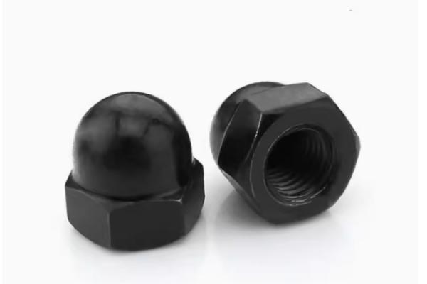 M4 M16 aço carbono acabamento preto Cupom Cap Nut Classe 4.8 Grau 8.8 acron nozes