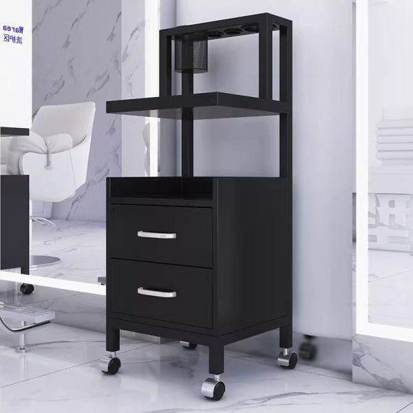 Barber Shop Tool Cabinet Trolley Hair Salon Special Table Multi-function Rack Beauty Storage will Wheels