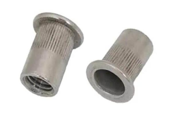 M6 M8 Steel Iron Knurled Body Open End Reduced Flat Small Head Rivet Nut