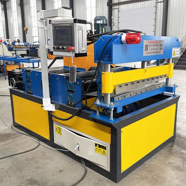 0.12-0.3mm Thin Material Drum Corrugated Roofing Sheet Roll Forming Machine with PLC Control System and 45# Steel Rollers