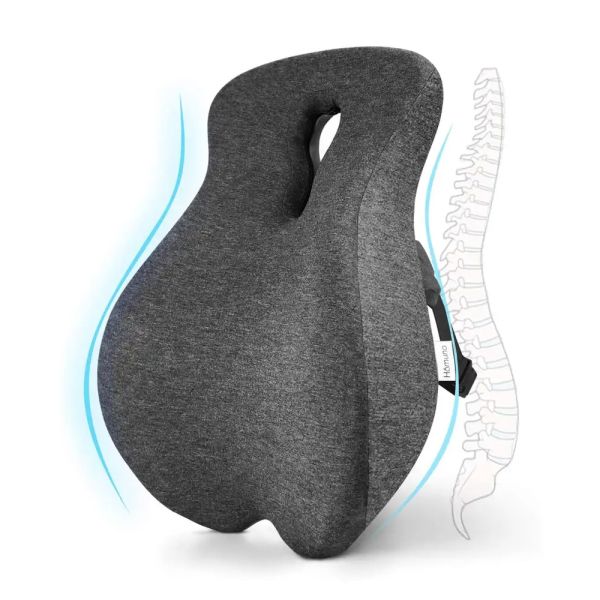 Anti-Decubitus Therapeutic Car Driver's Seat Memory Foam Back Lumbar Support Cushion Woven Triangle