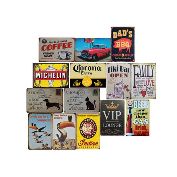 Tinplate Material Ktv / Room Decor Paintings Home Colour Decoration