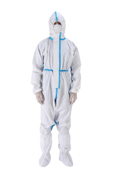Disposable Medical Protective Coverall Suit Bacteria And Viruses Resistance