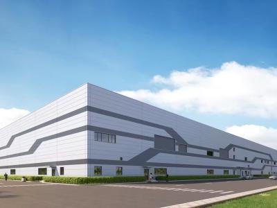 Edificio moderno de almacén prefabricado Taller industrial Sala de fabricación comercial
