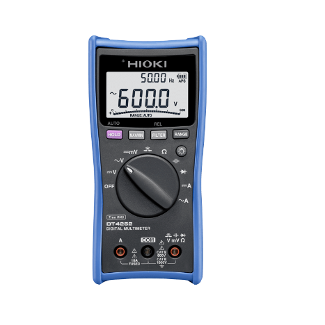 Hioki DT4252 Digital Multimeter with 6000 digits LCD display ±0.3% DC V accuracy and 40 Hz to 1 kHz bandwidth