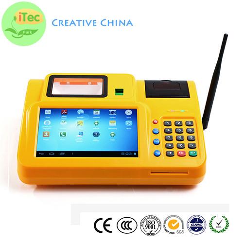 7 Inch touch Android Mobile POS id OCR identify Tablet POS Fingerprint payment terminal