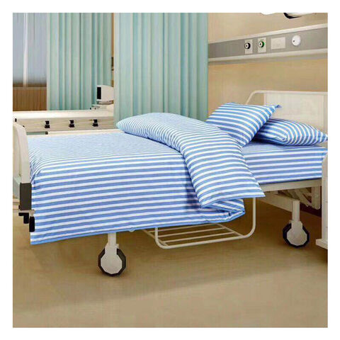 Premium Hospital Bedding Set for Adults 100% Cotton Bed Sheet Polyester Mattress Cover ISO Certified EOS Disinfecting Type