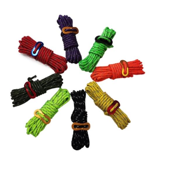 100 Foot Reflective Tent Rope Nylon Cord UV Resistant For Camping Tent