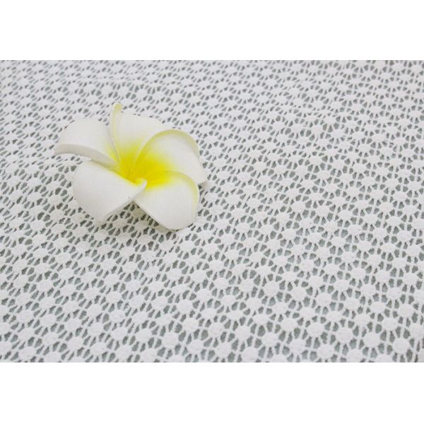 French Guipure Venice Lace Fabric , Polyester Water Soluble Lace For Women Dresses