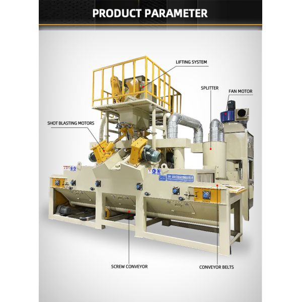 Dustless Shot Blasting Machine Deflashing / Descaling / Stripping 11kw
