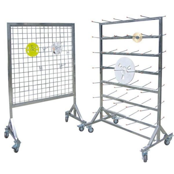 SMT Reel Cart ESD Magazine Rack Stainless Steel Diameter 180mm Hangable Reel