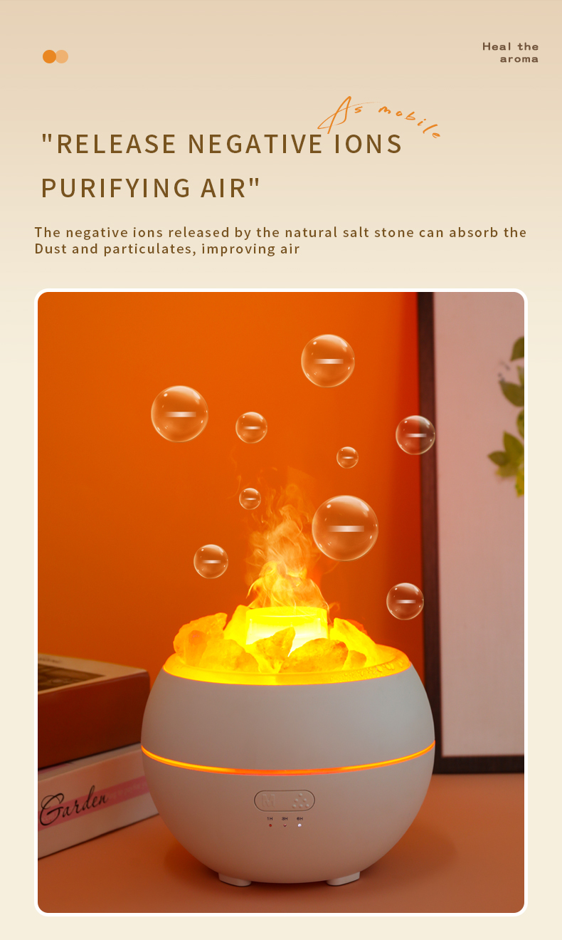 Aromatherapy Usb Oil Humidifier Fragrance Portable Ultrasonic Home Essential Room Flame Fire Aroma Diffuser