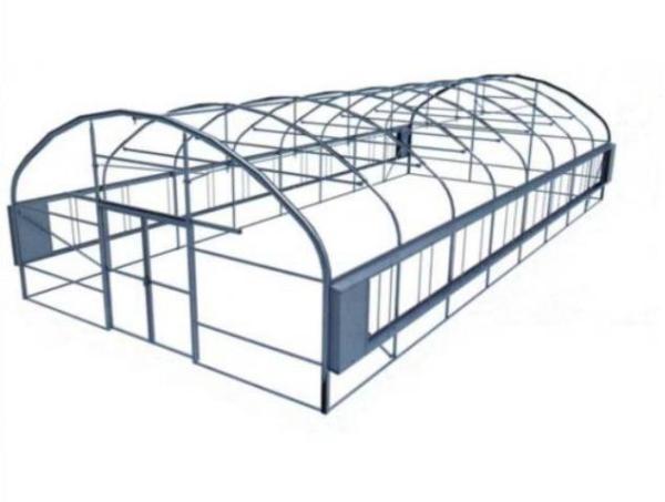 Estufa galvanizada do período do filme do PE única para vegetais 9x30m