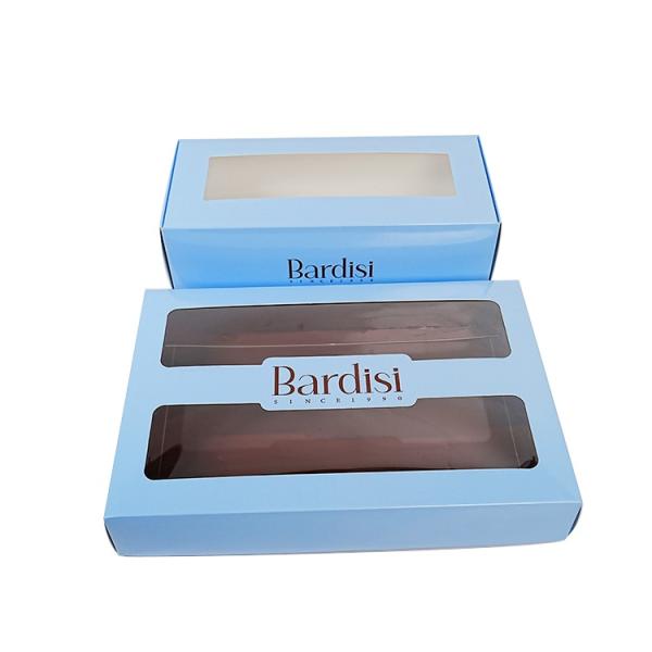 High Quality Custom Printed logo Baking Cupcake Gift Box with Transparent Window