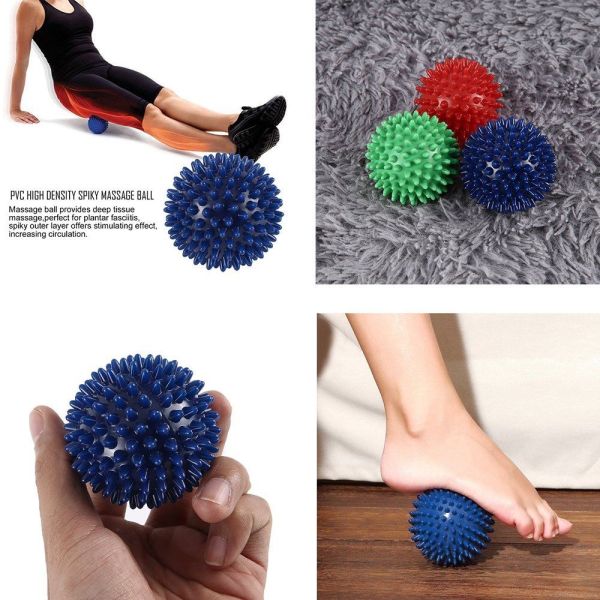 9cm PVC Fitness Spiky Hand Foot Massage Ball Red Trigger Points Foot Balls