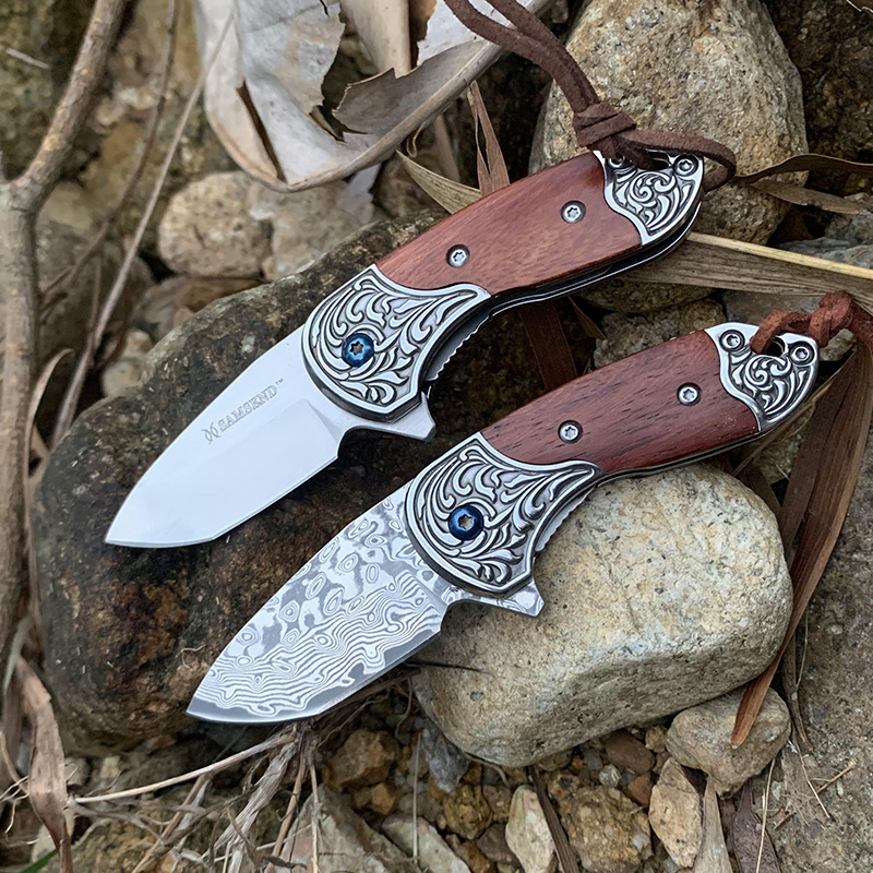 Tunafire Factory Direct VG10 Core Damascus Folding Knife Damascus Knife GT-DC372