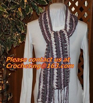 Fashion Accessory New Style Knitting Scarf Loopschal Wave Knit Scarf, Crocheted Ruffle Sca