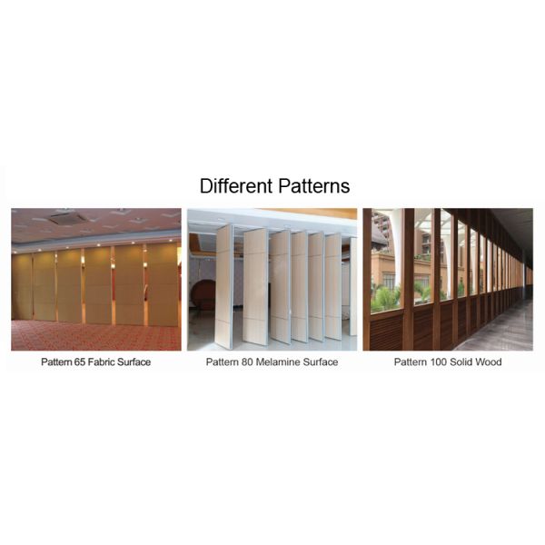 Banquet Hall Acoustic Insulation Sliding Partition Walls No Floor Tracks