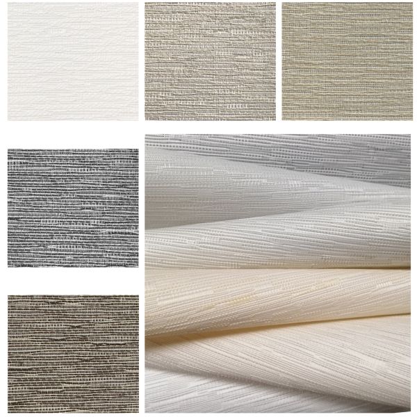 Greenguard Beige Fireproof Polyester Roller Blinds Fabric Semi Blackout