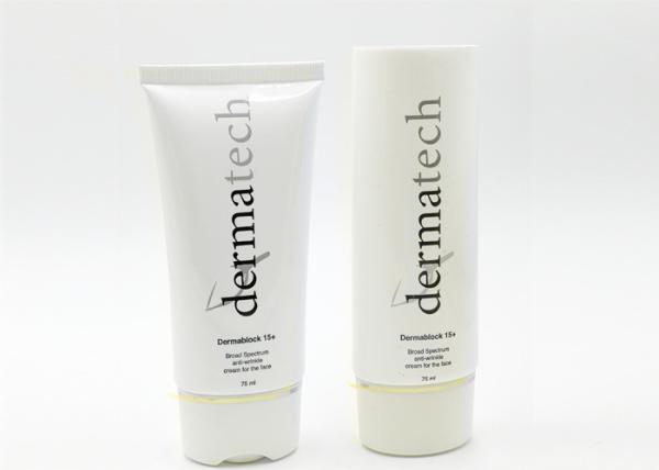 Oval Cosmetic Empty Plastic Lotion Tubes Screw Cap Offset Printing Sealed End